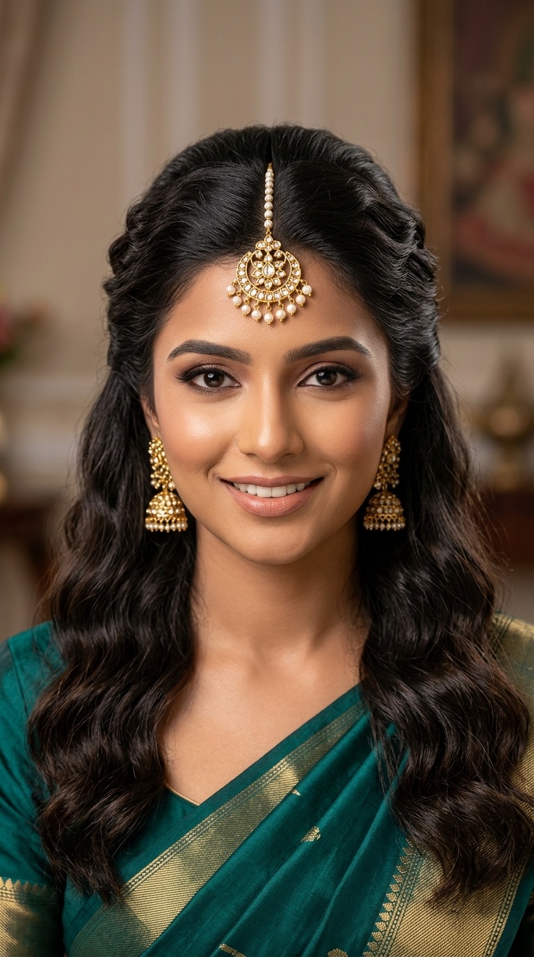 Half-Up Half-Down Waves with Mathapatti