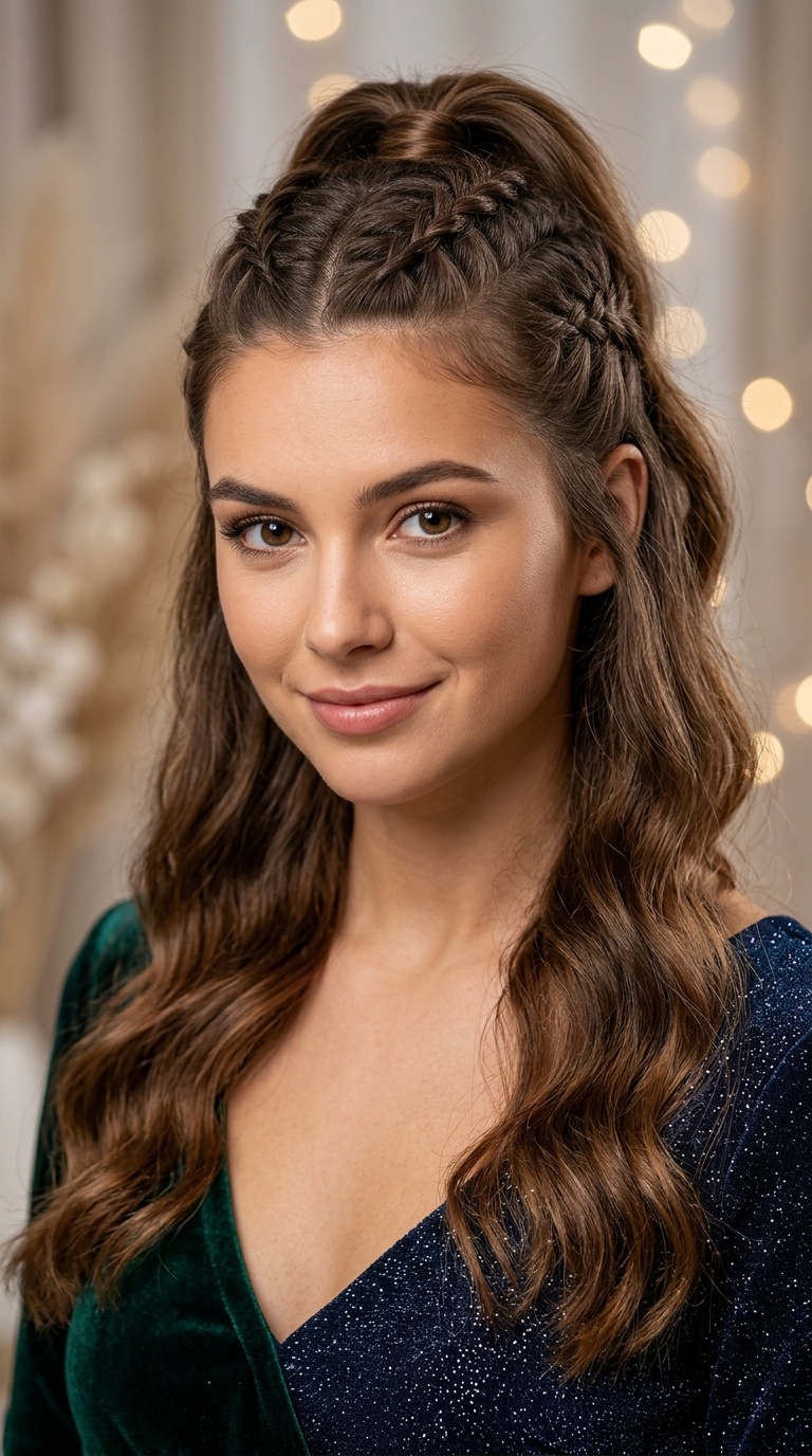 Half-Up Half-Down with Braids