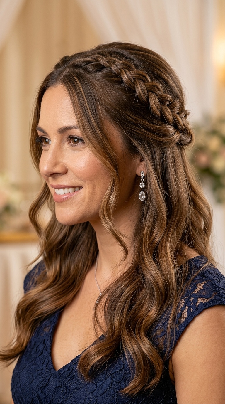 Half-Up Half-Down with Braids