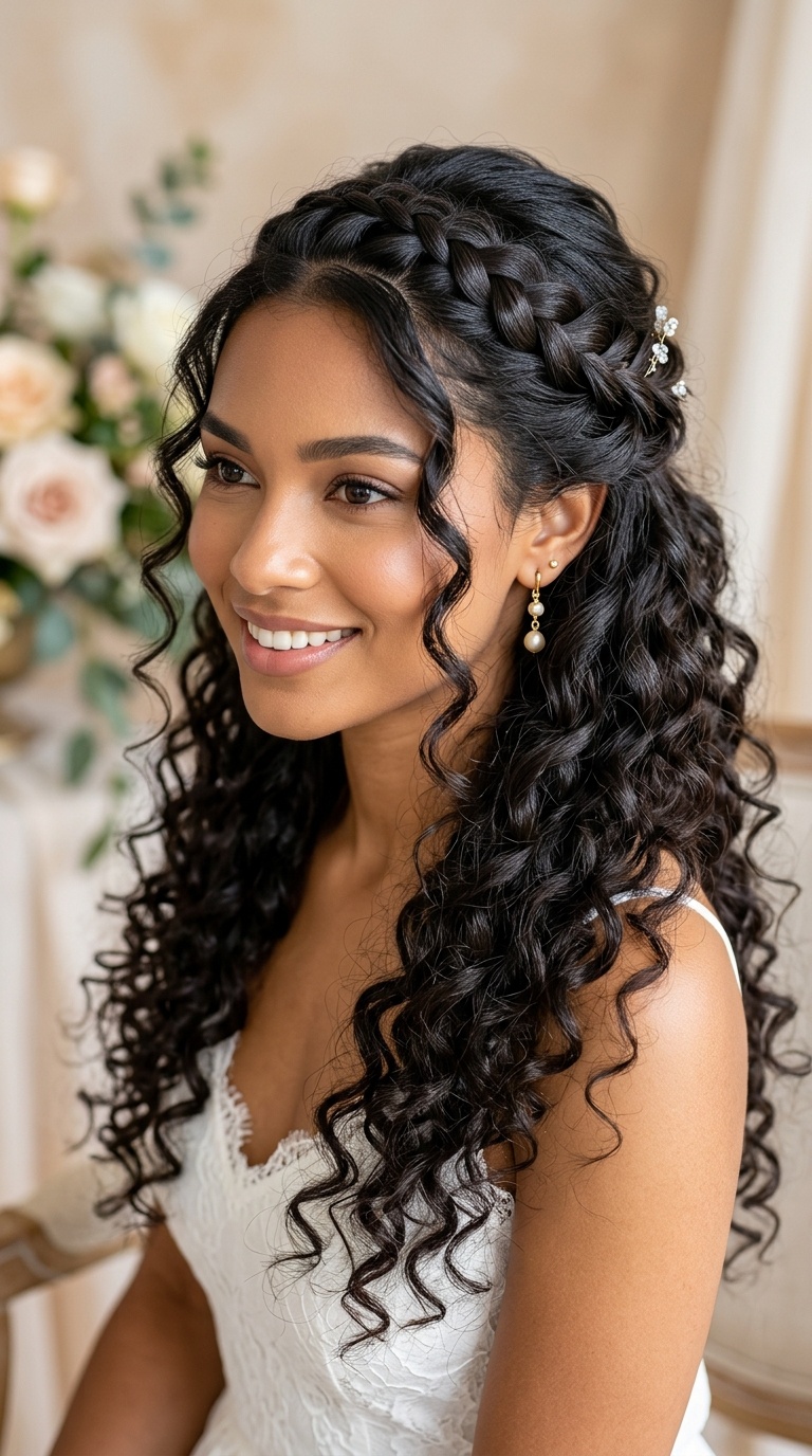 Half-Up Half-Down with Braids
