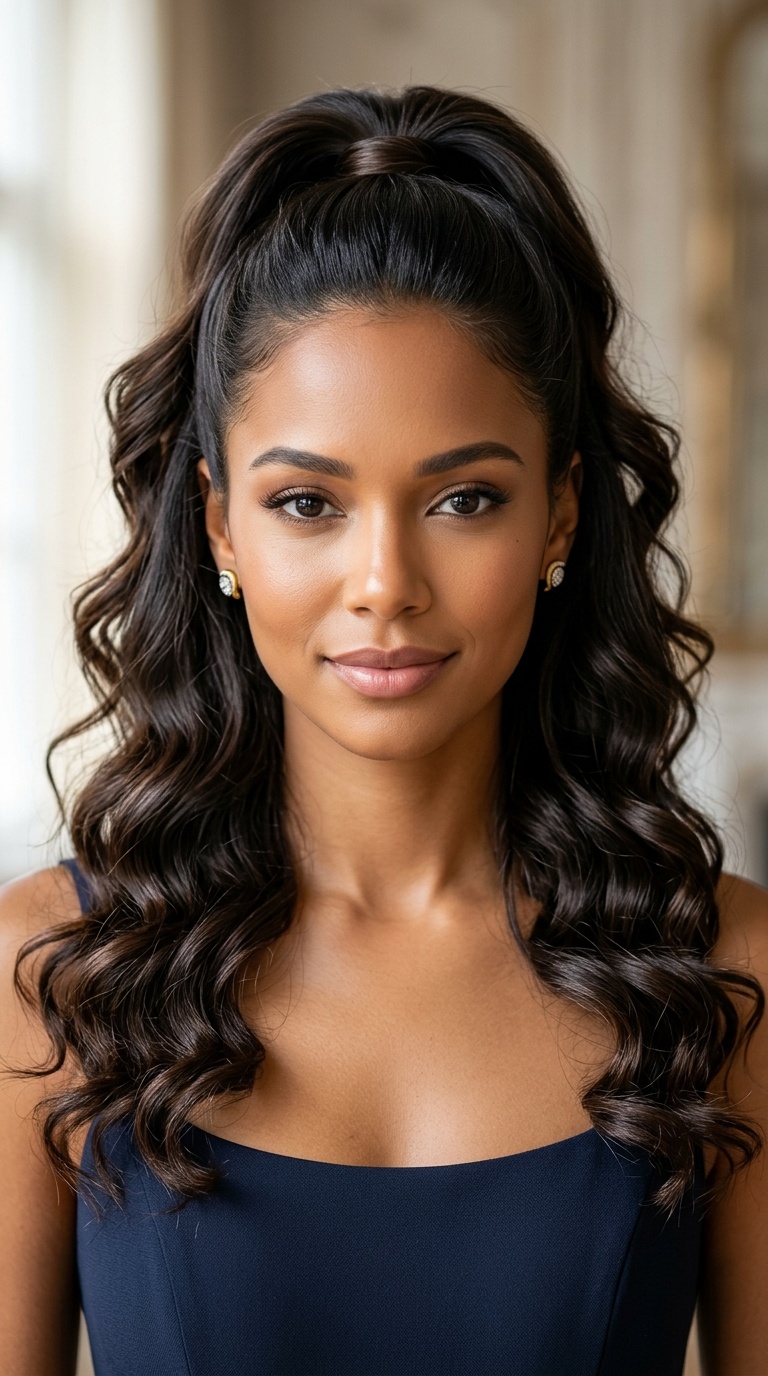 Half-Up, Half-Down with Curls