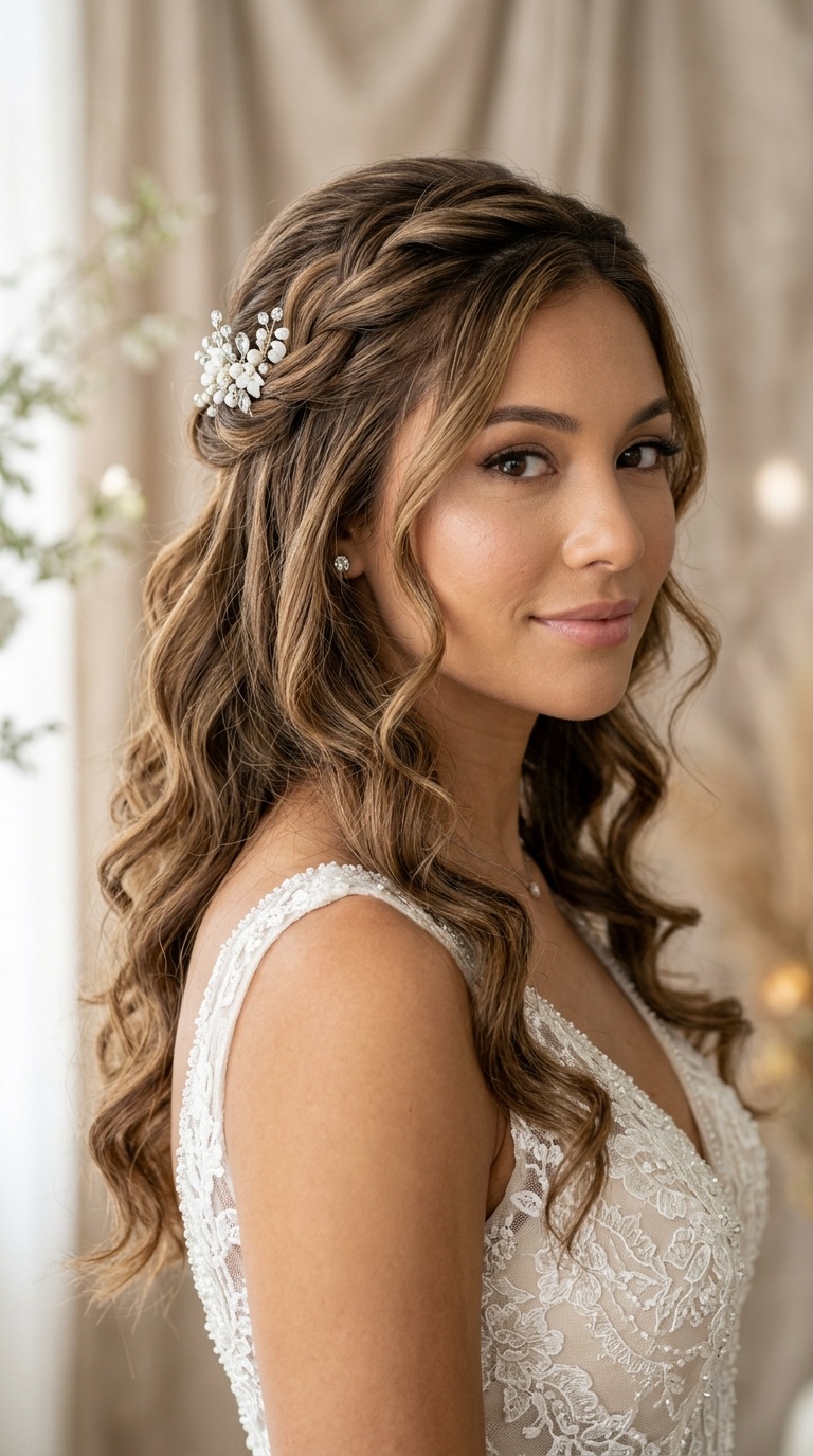 Half-Up Half-Down with Soft Twists