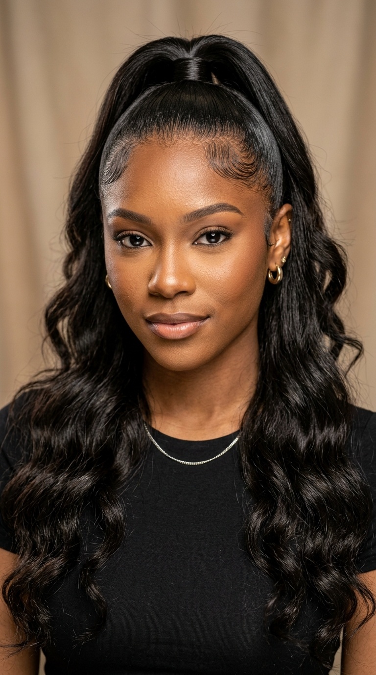 Half-Up Half-Down with Soft Waves