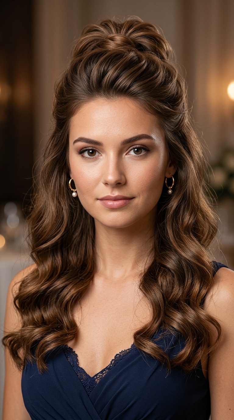 Half-Up Half-Down with Volume