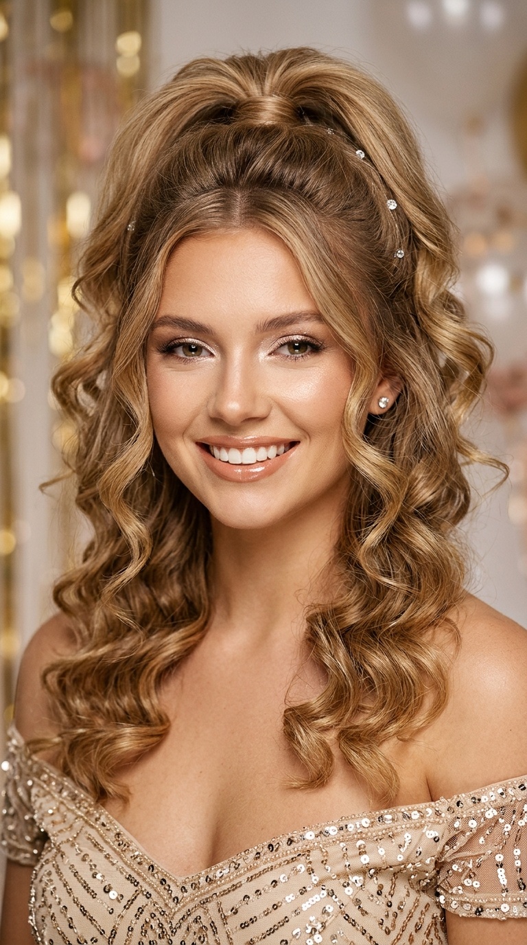 Half-Up Half-Down with Volume