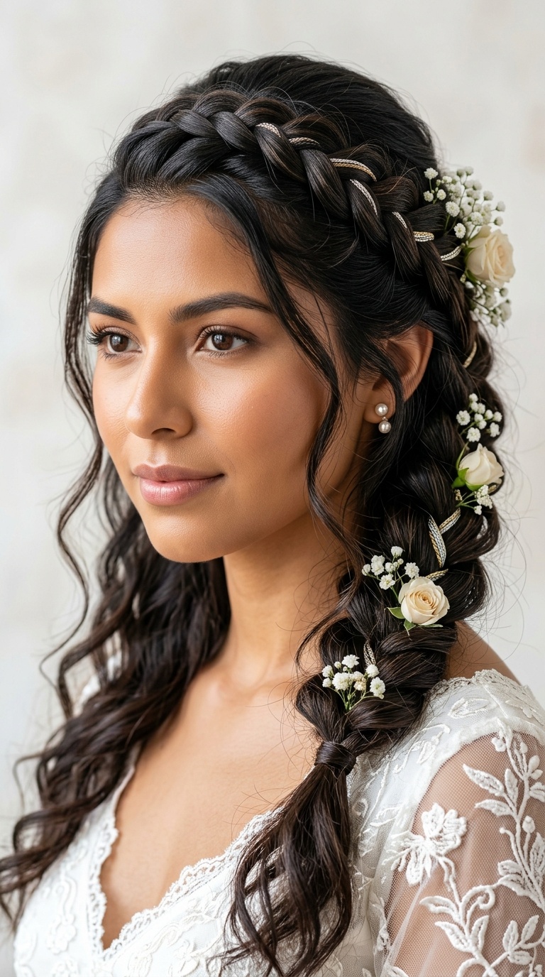 Half-Up Mexican Wedding Braid