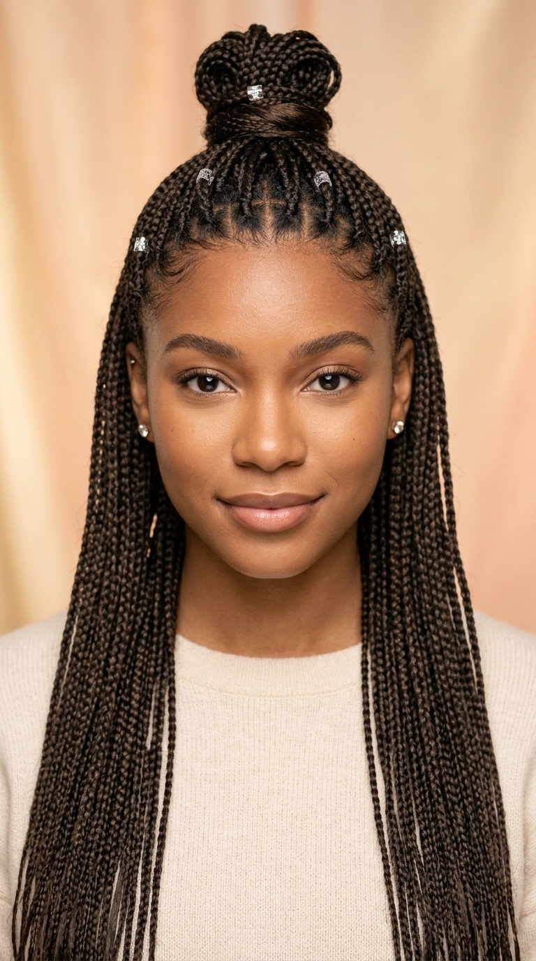 Half-Up Micro Braids