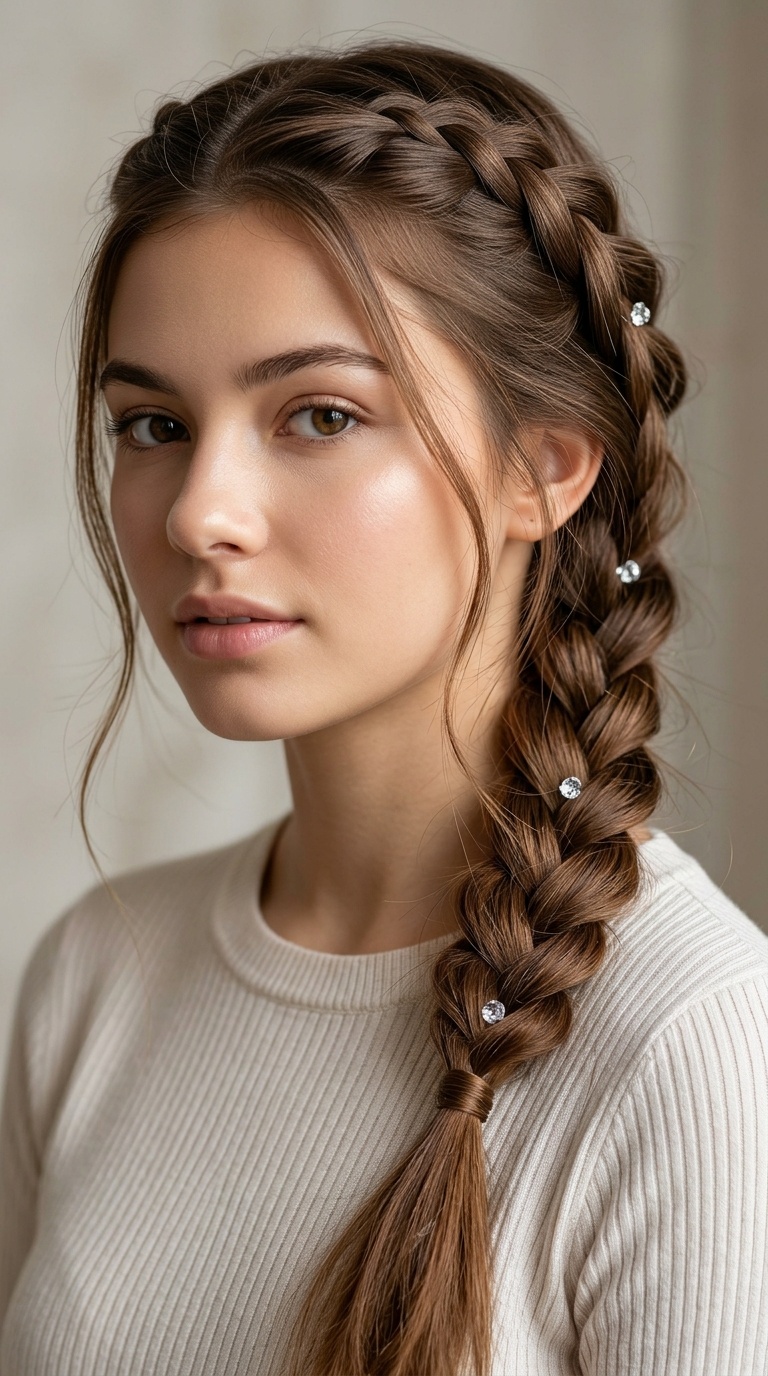 Half-Up Pull-Through Braid