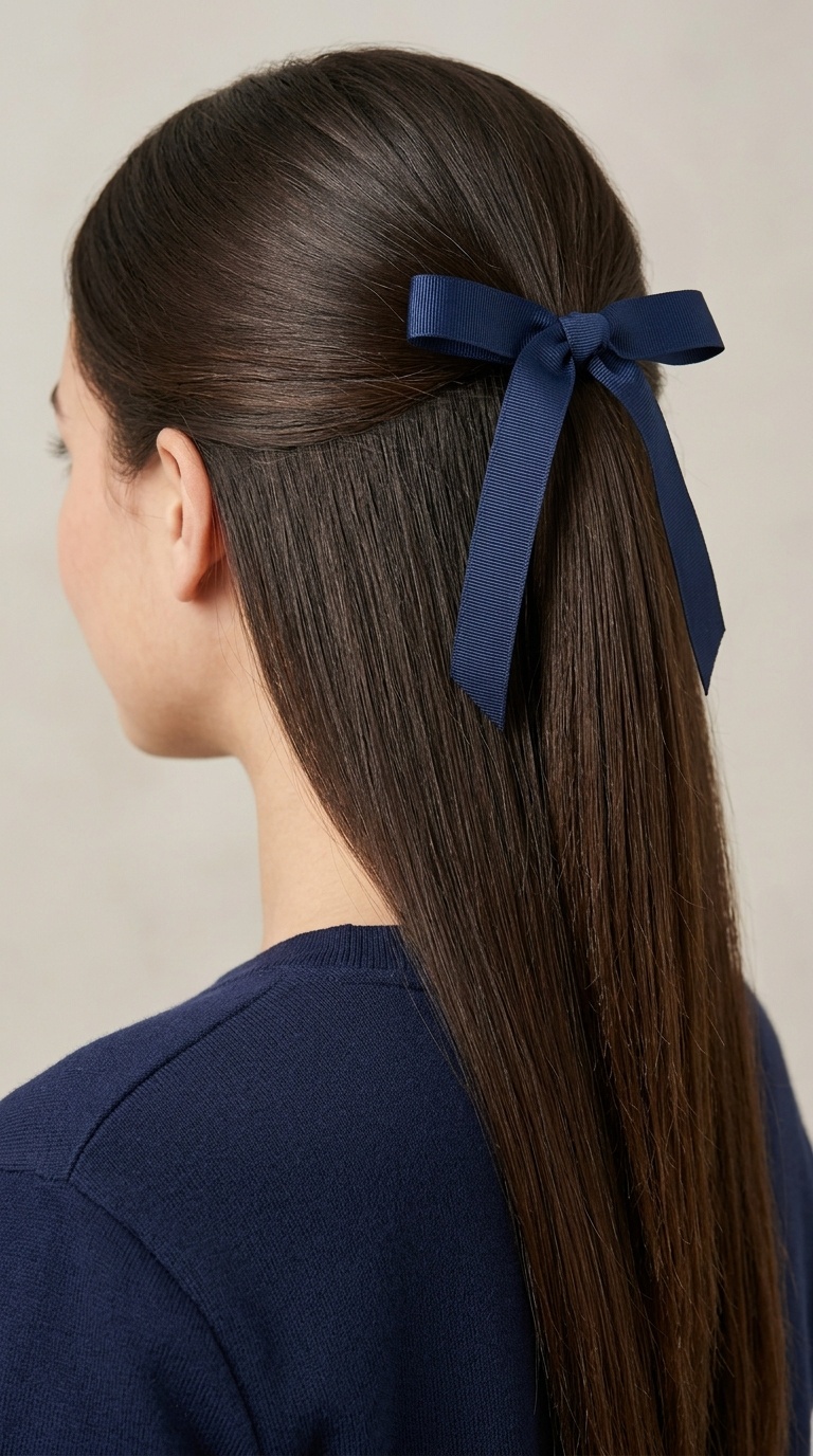 Half-Up Smooth Ribbon Tie