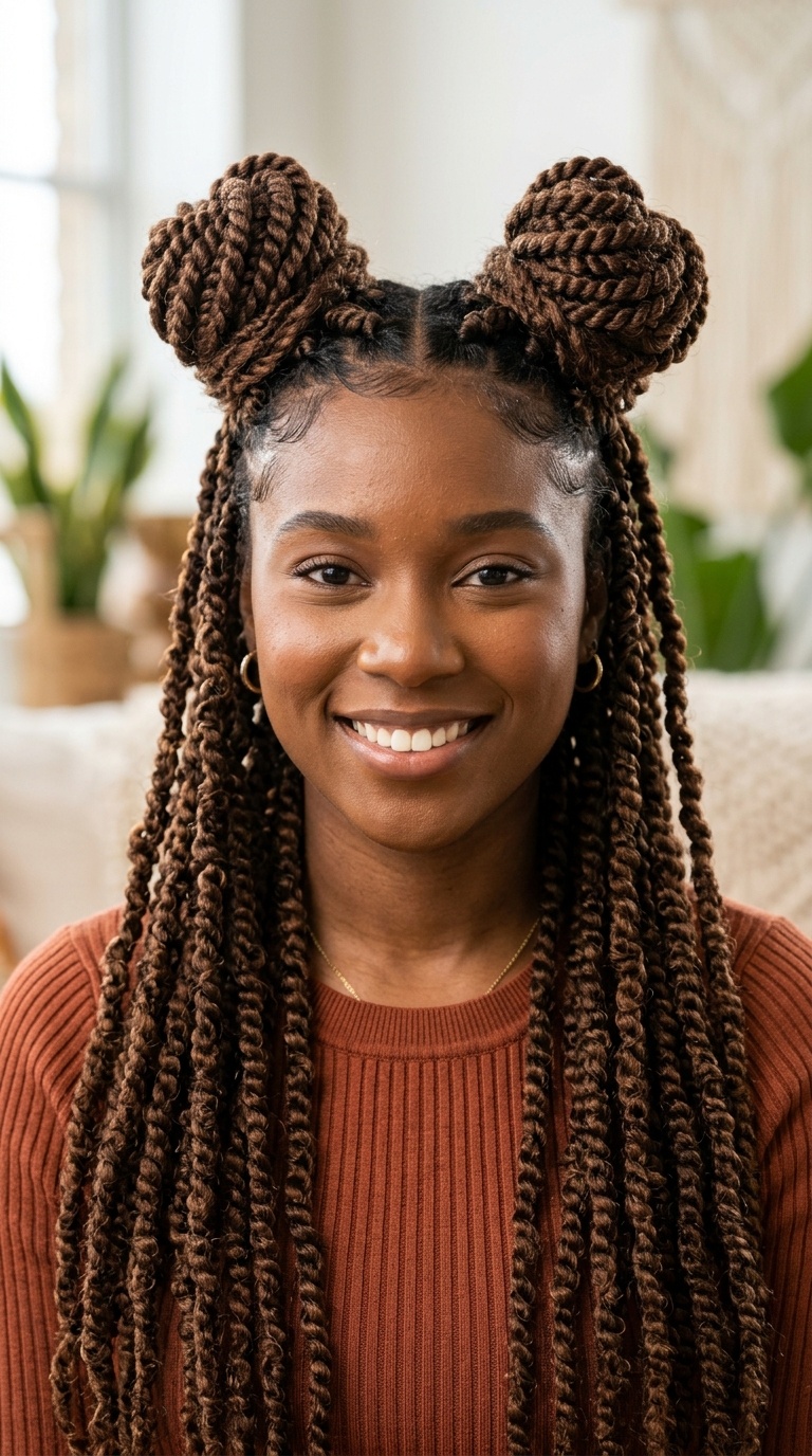 Half-Up Space Buns