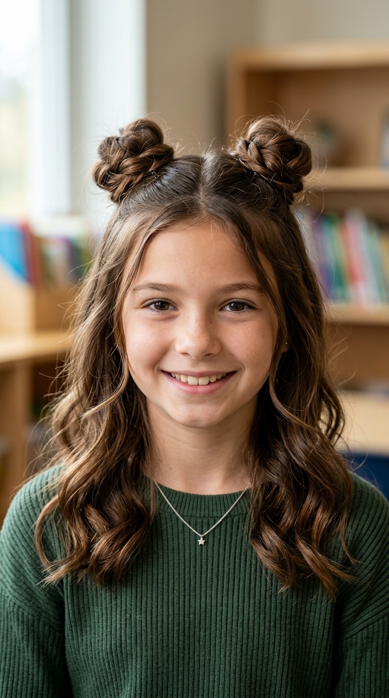 Half-Up Space Buns