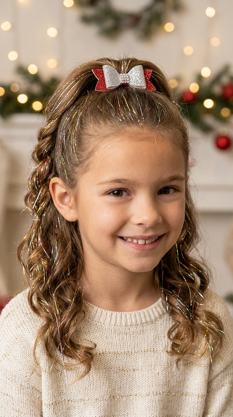 Half-Up Tinsel Tresses