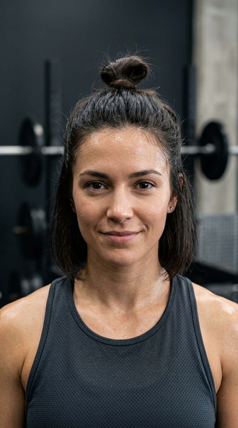 Half-Up Top Knot (For Short Hair)