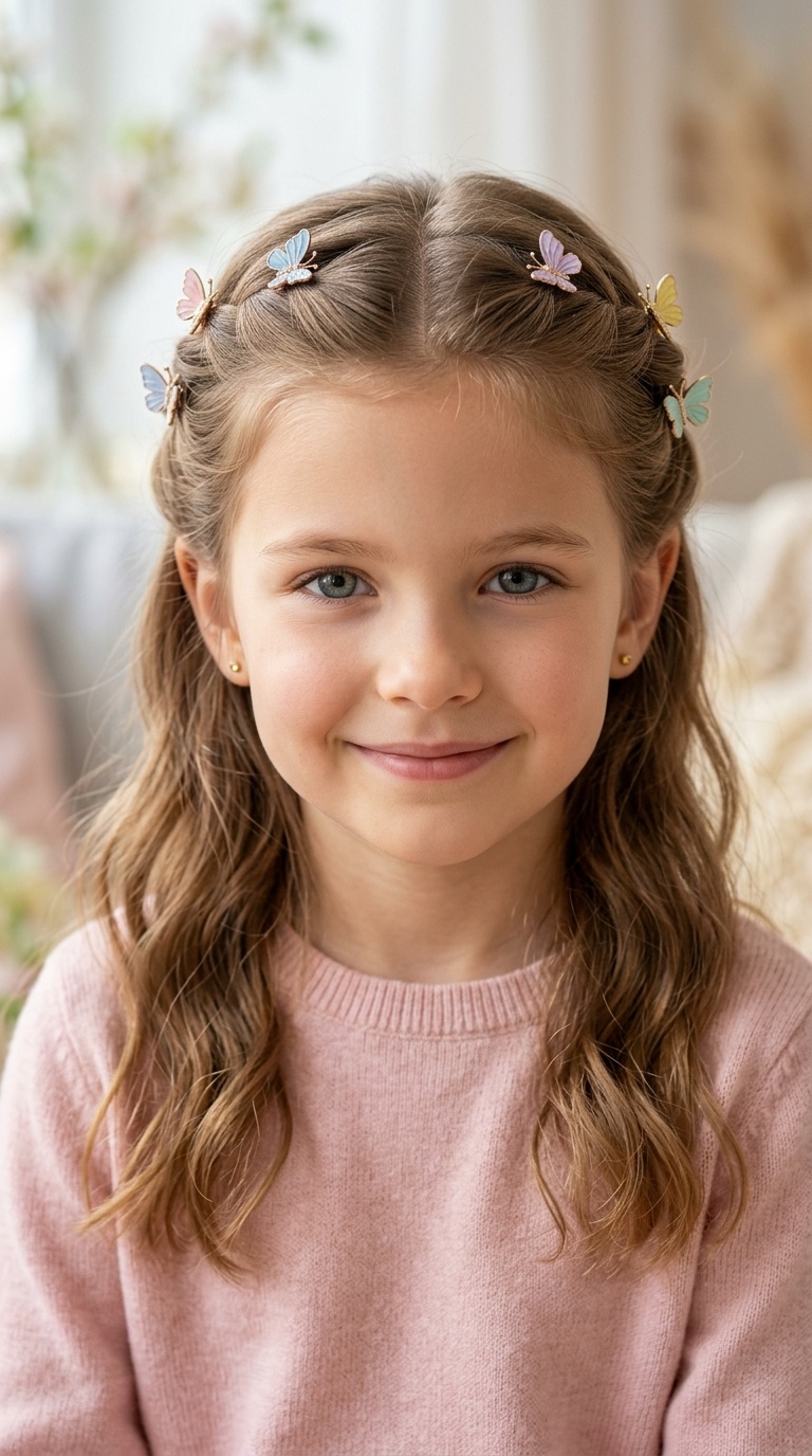 Half-Up Twist with Butterfly Clips