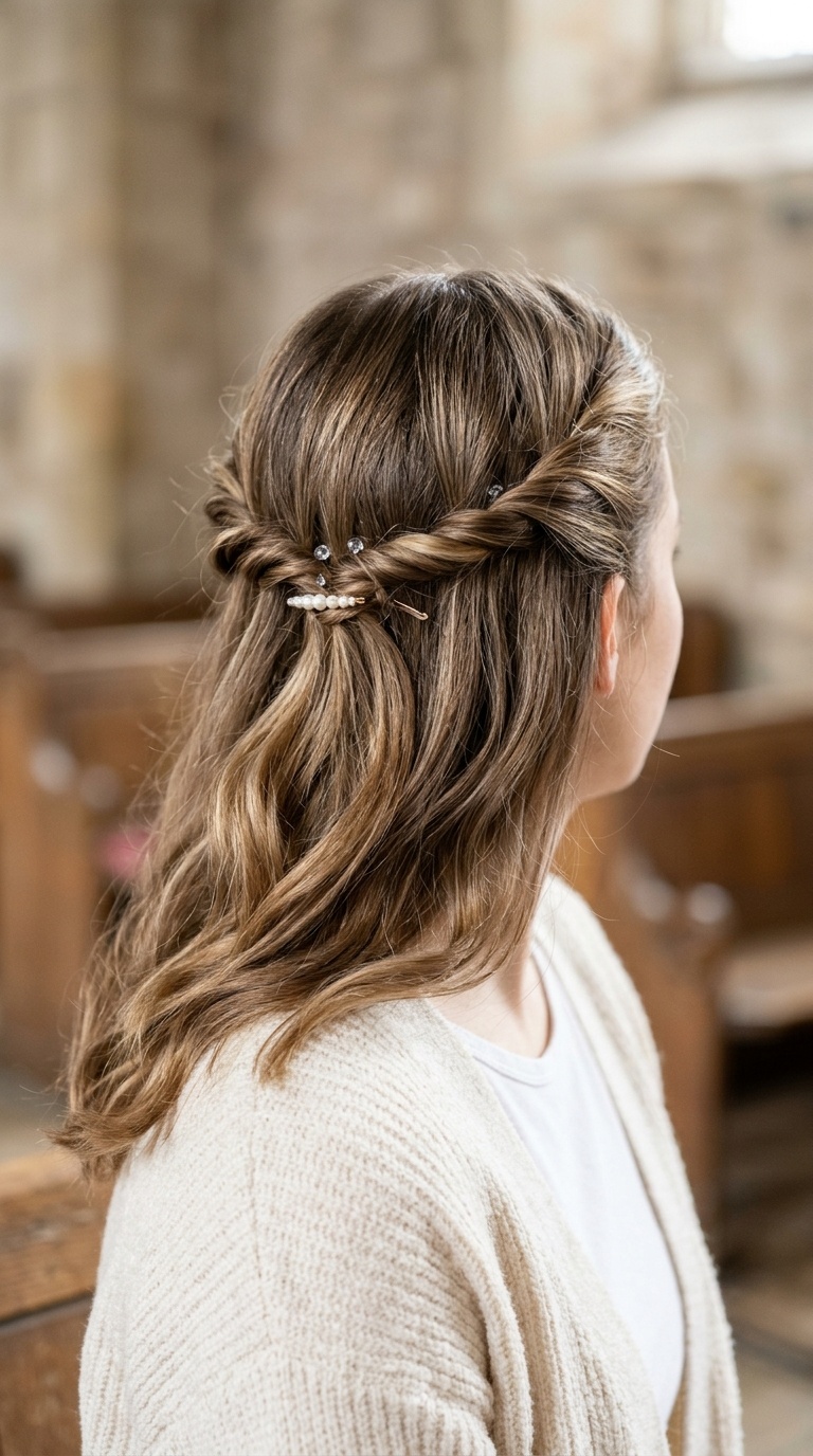 Half-Up Twisted Crown