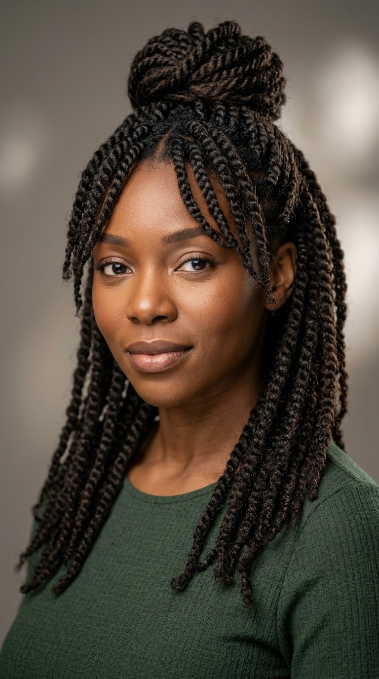Half-Up with Braided Bangs