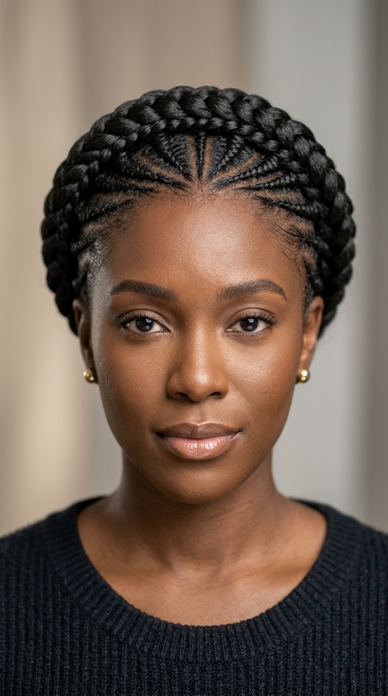 Halo Braid Cornrows