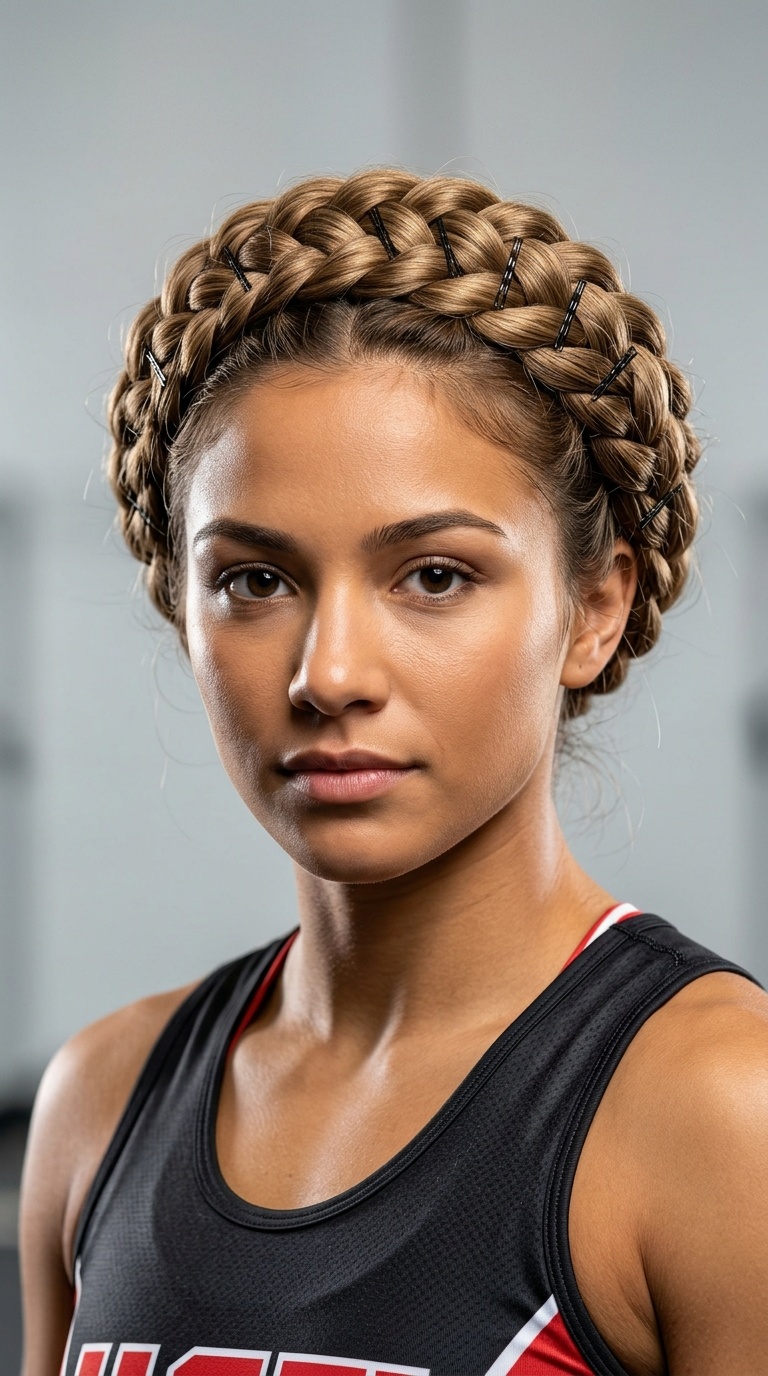 Halo Braid with Bobby Pin Reinforcement