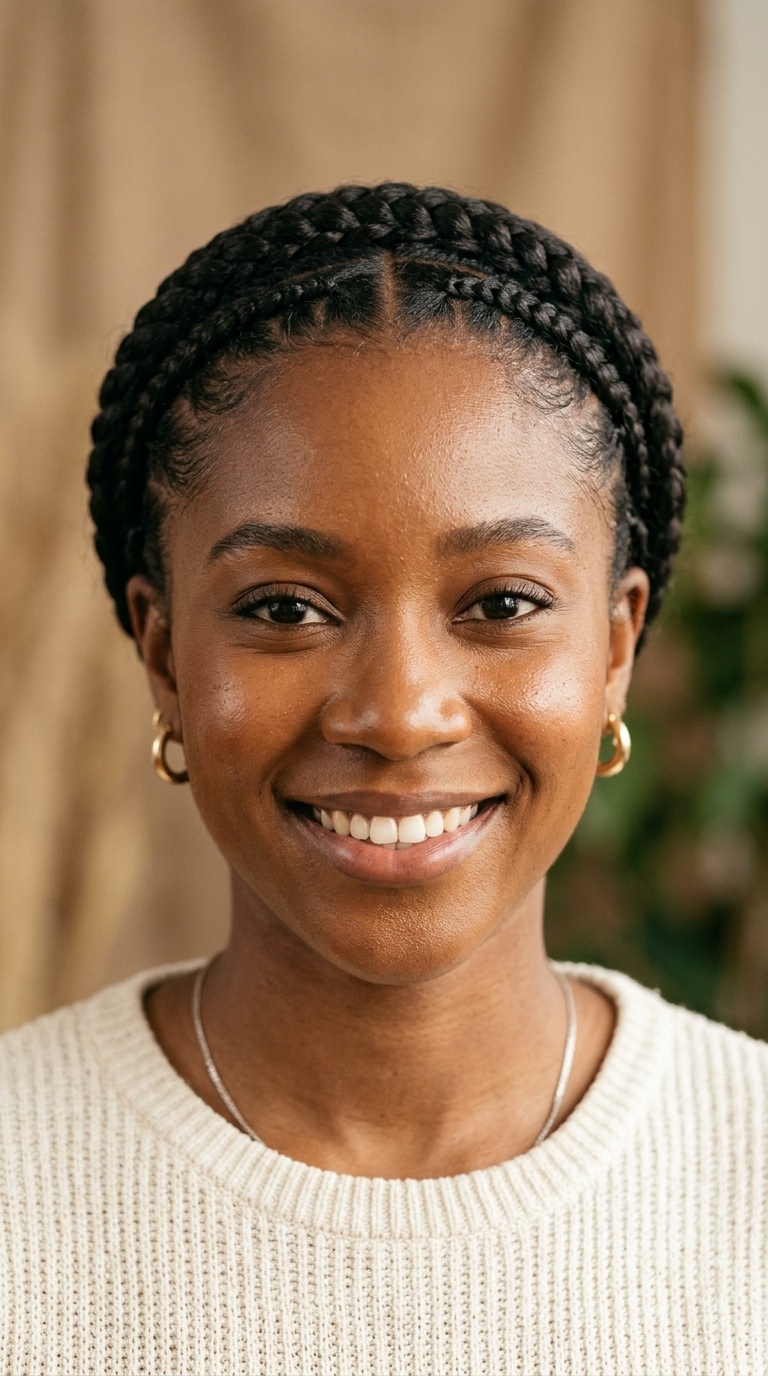 Halo Cornrow Braid