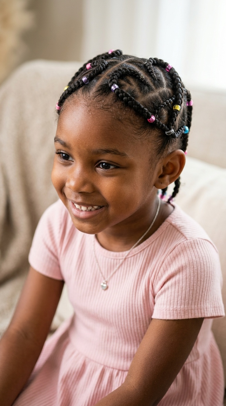 Heart-Shaped Cornrows
