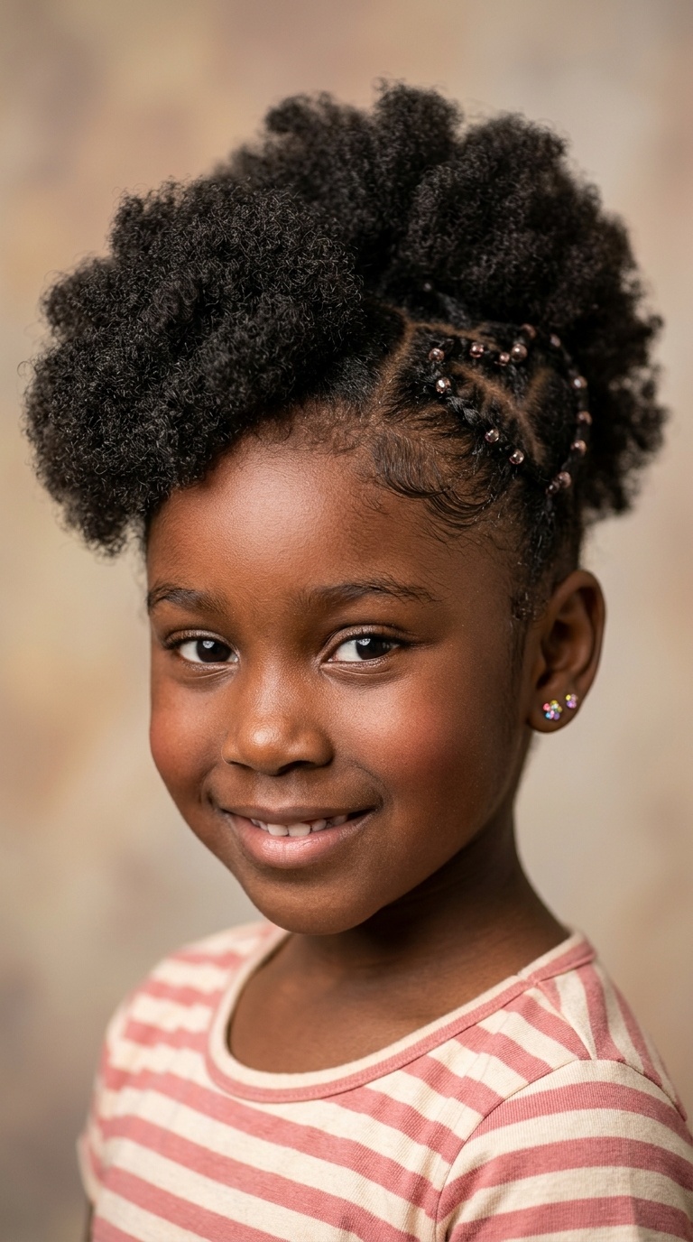 Heart-Shaped Parting with a Puff