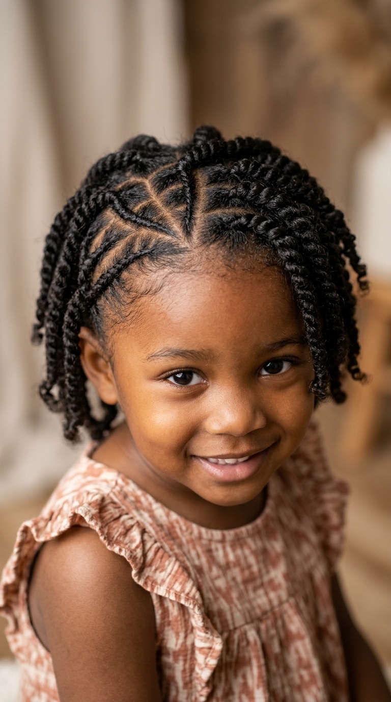 Heart-Shaped Parting with Twists