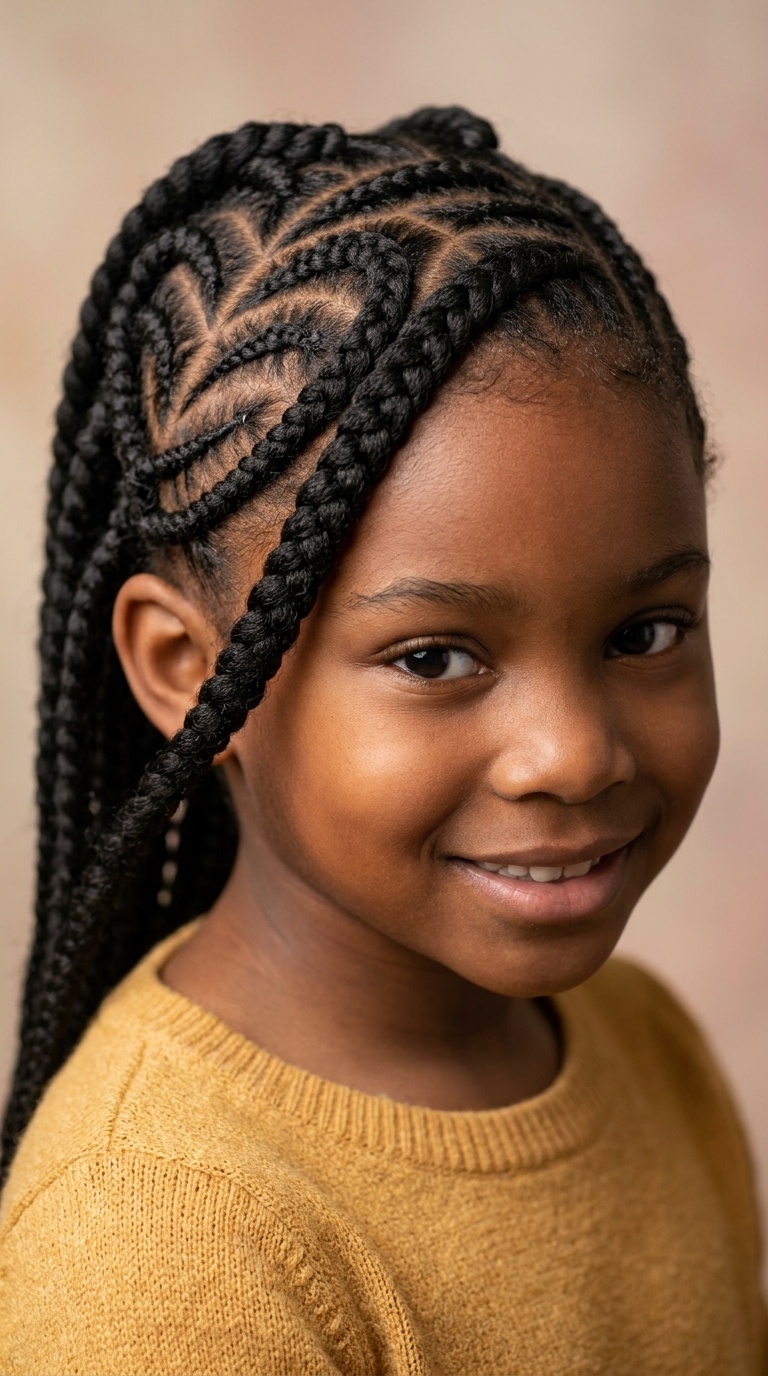 Heart-Shaped Side Braids