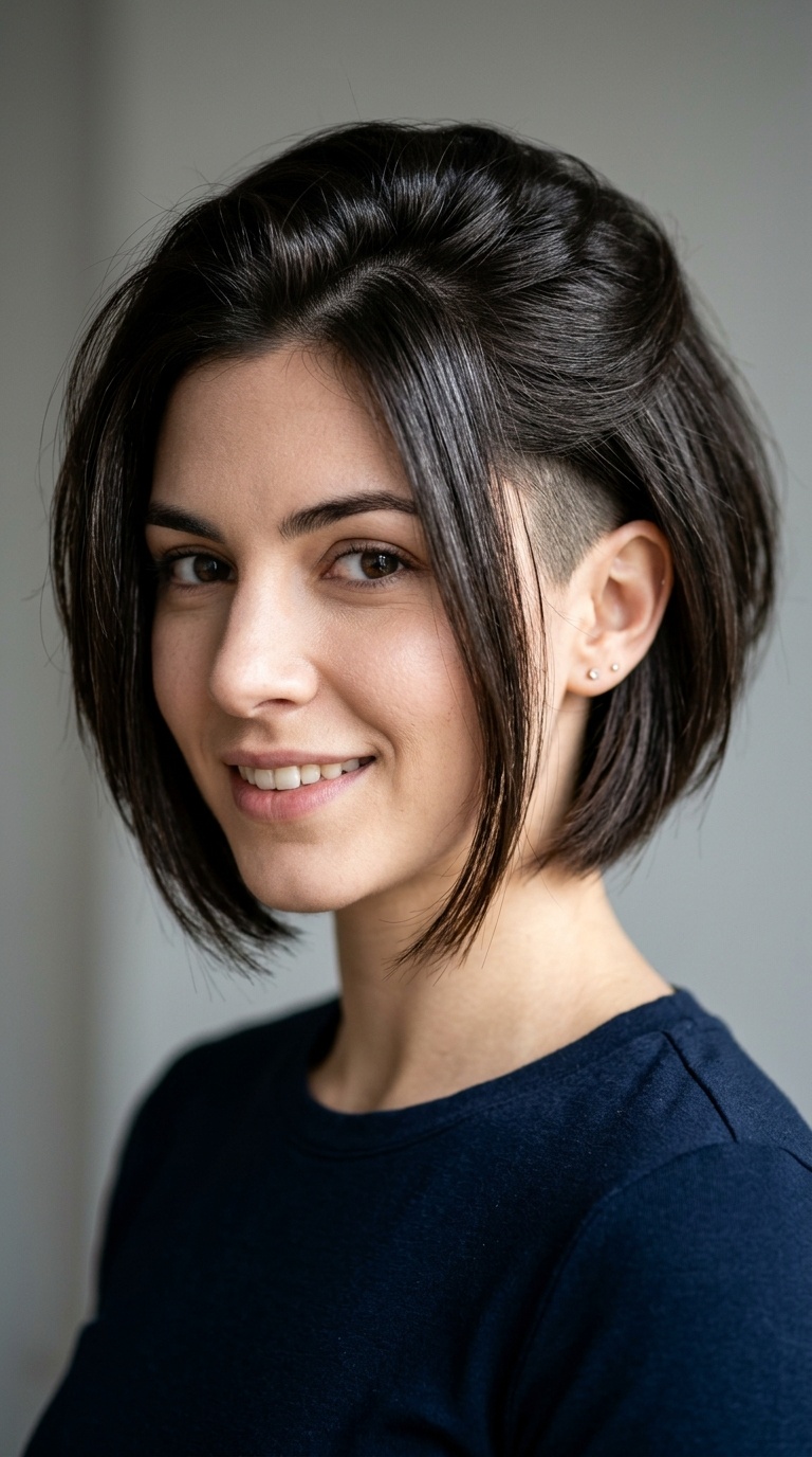 Hidden Undercut A-Line Bob