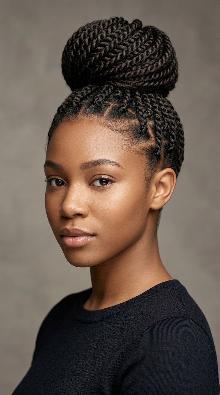 High Bun with Undercut Detail