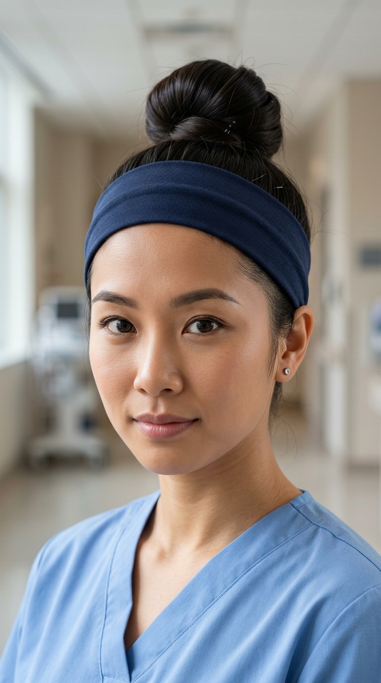 High Bun with Wide Headband