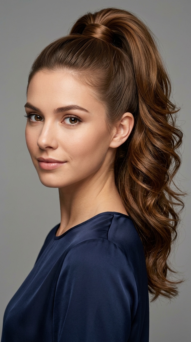 High Cascading Ponytail