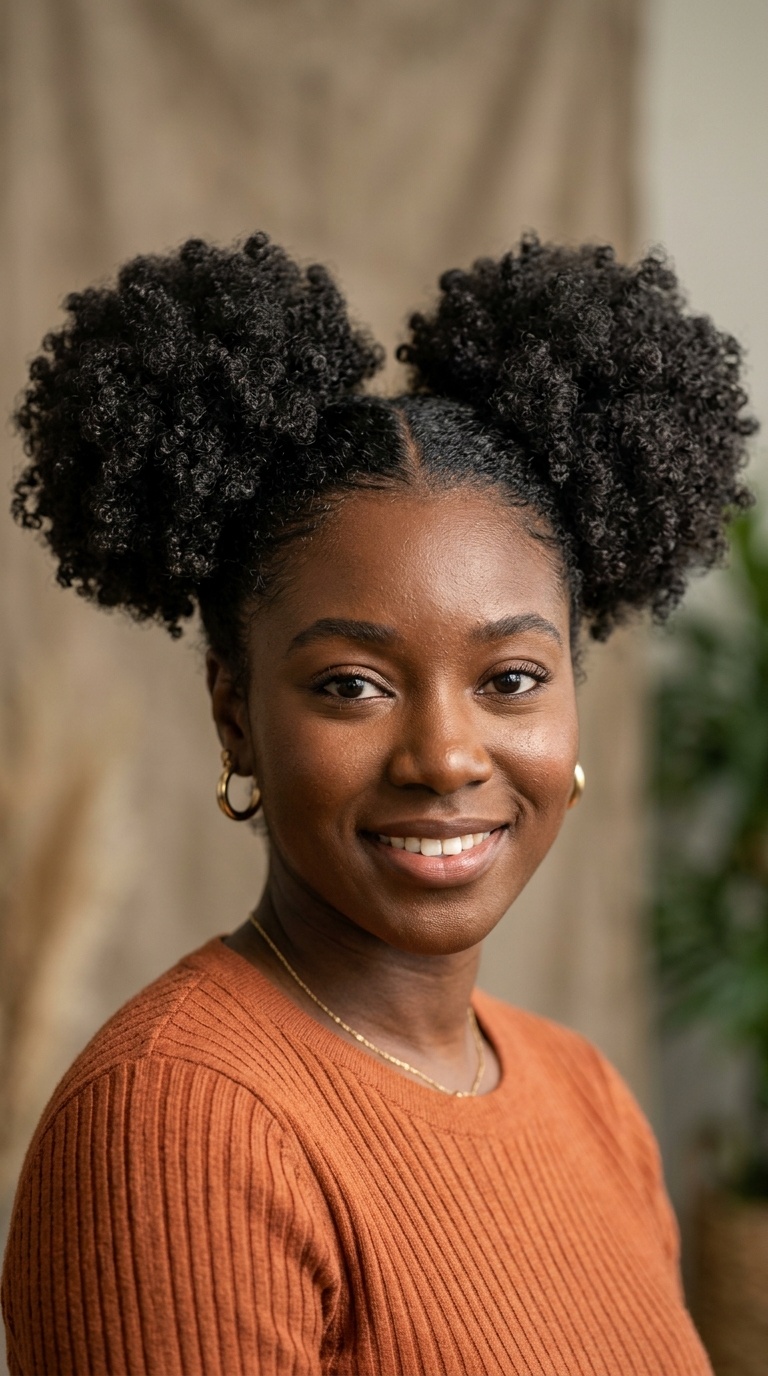 High Curly Afro Puffs