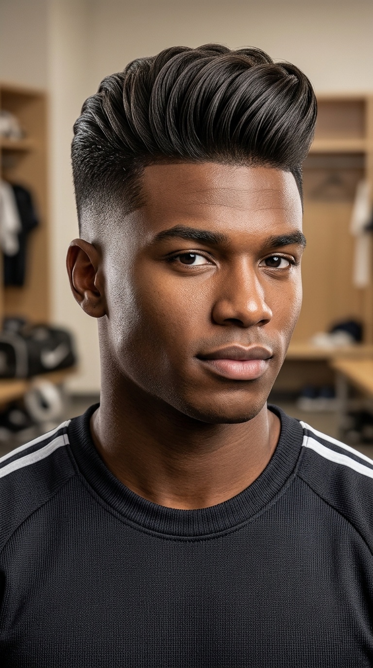 High-Fade Pompadour