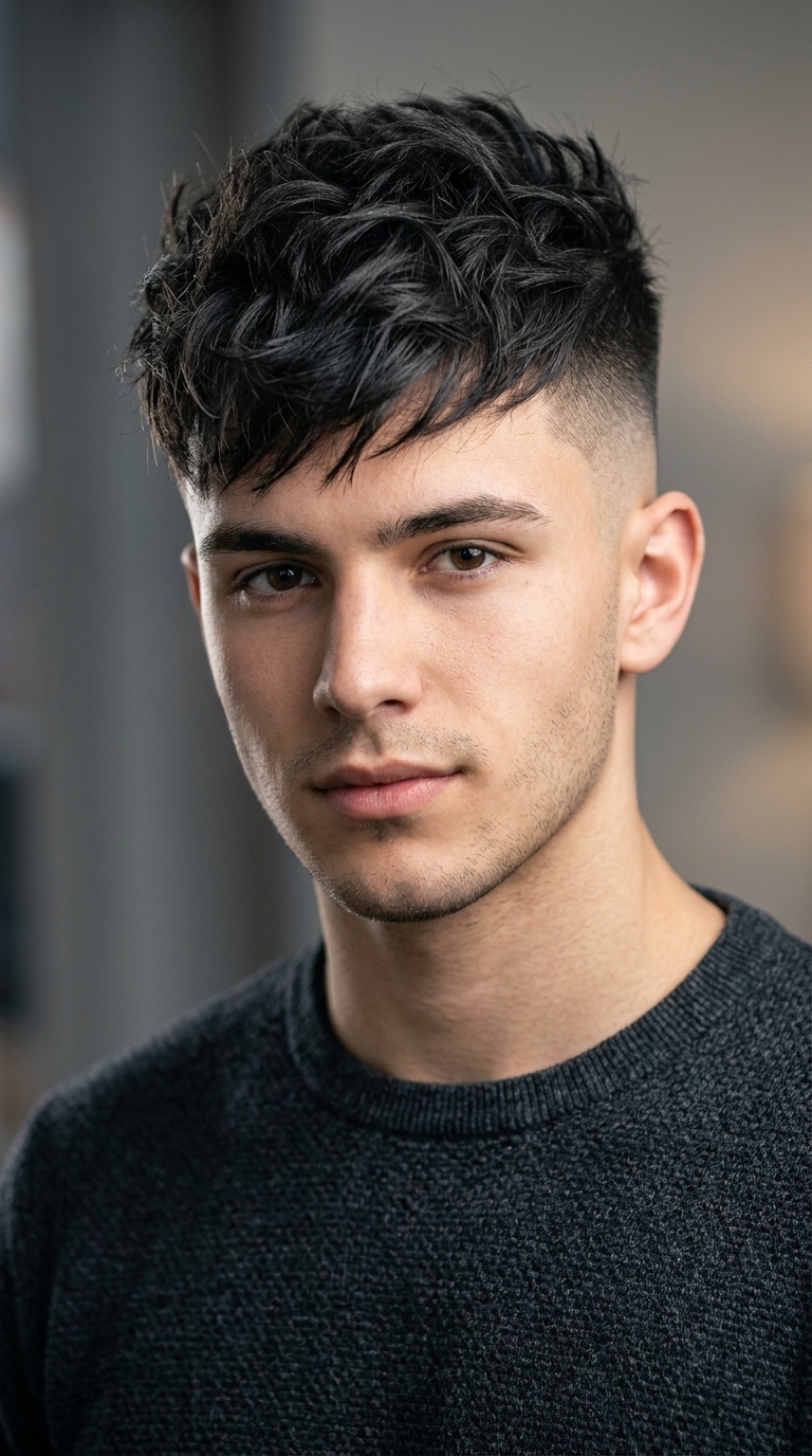 High Fade with Choppy Top