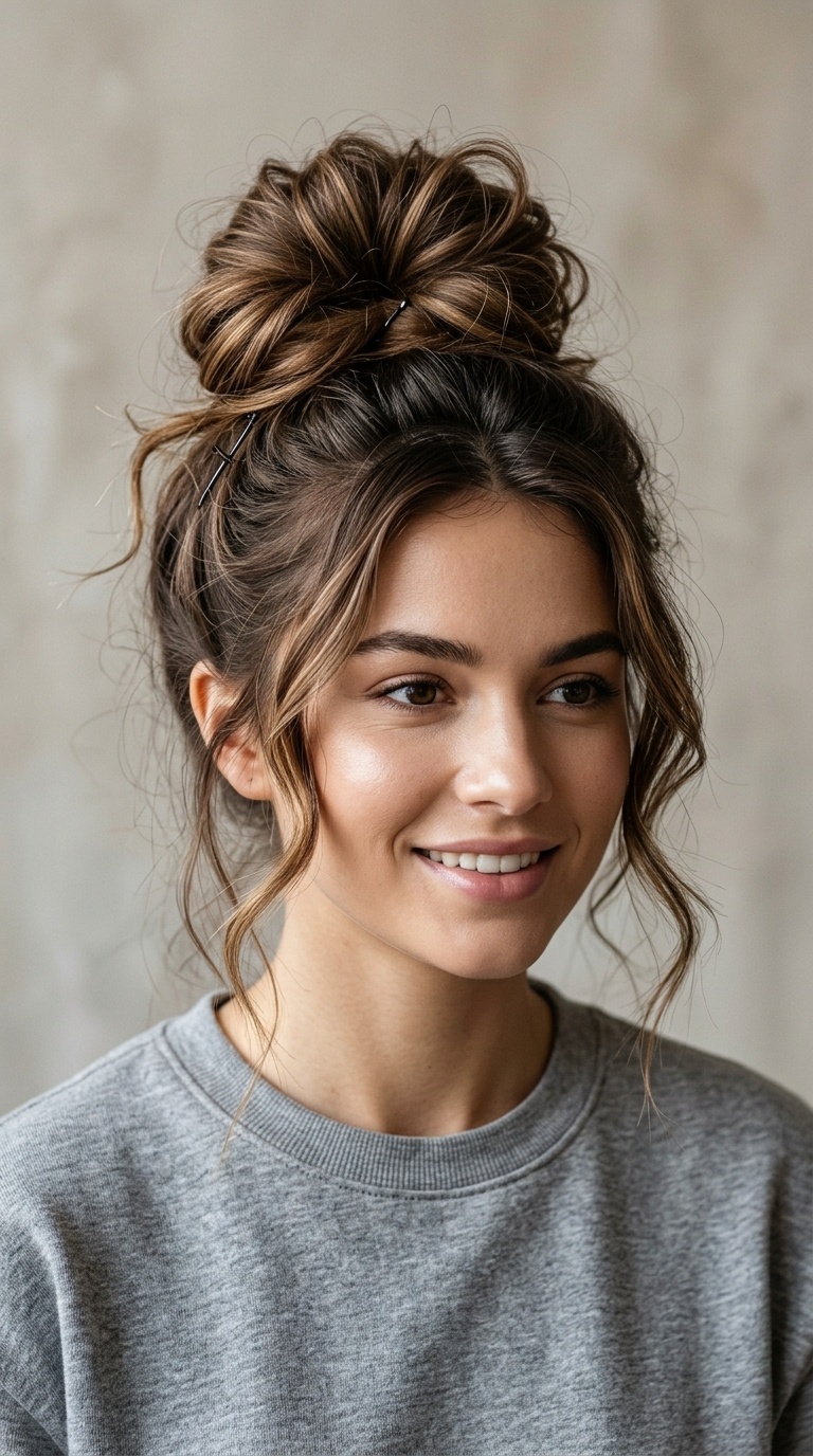 High Messy Bun