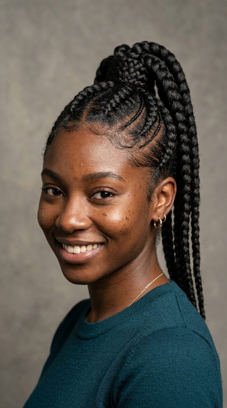 High Ponytail Four-Braid Bundle