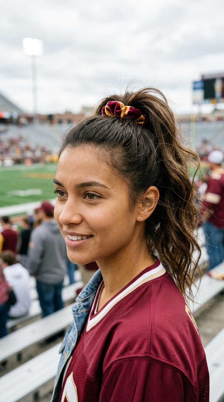High Ponytail with a Scrunchie