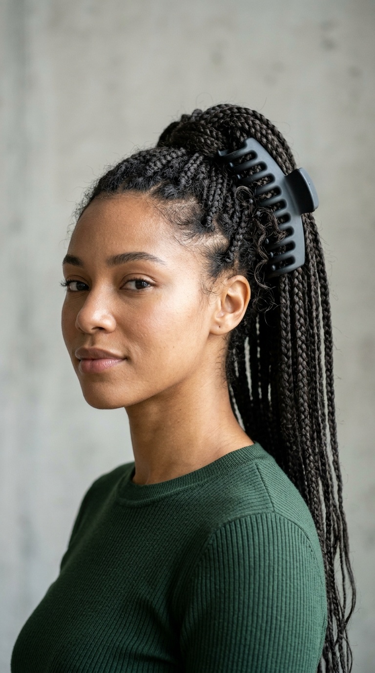 High Ponytail with Claw Clip