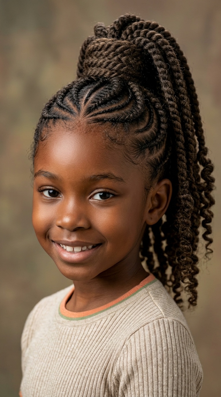 High Ponytail with Textured Feed-ins