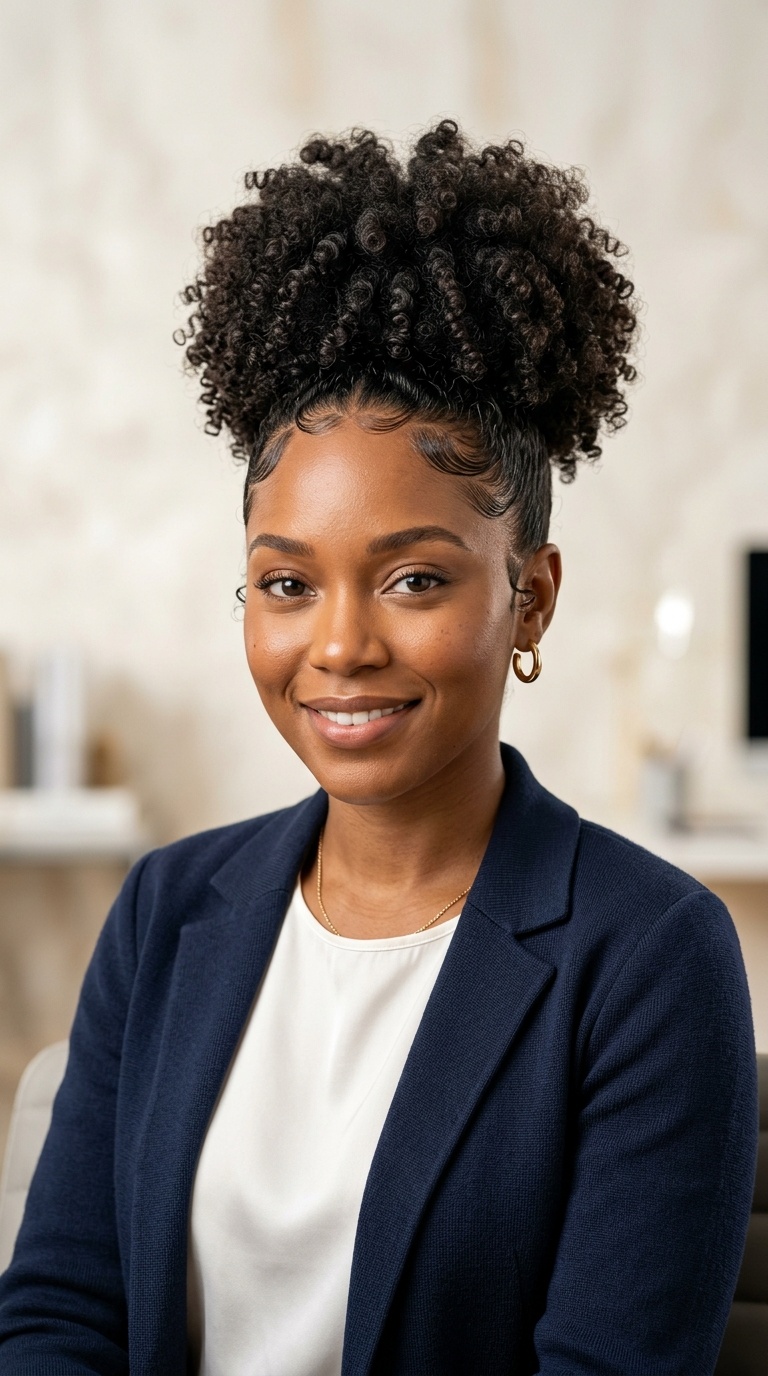 High Puff with Edge Control