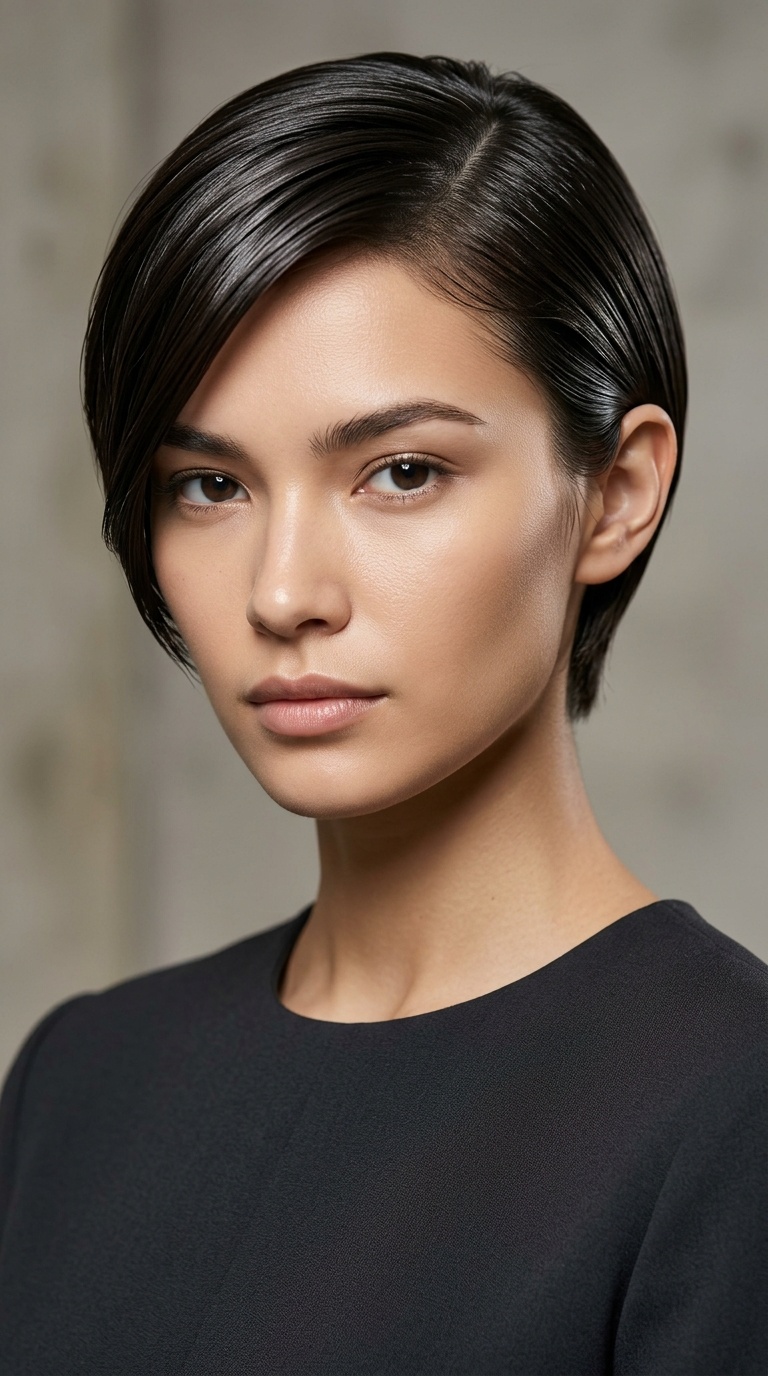 High-Shine Asymmetrical Sweep