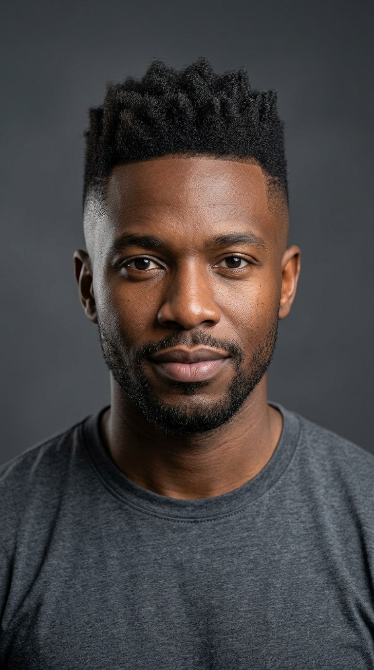 High Skin Fade with Short Frohawk