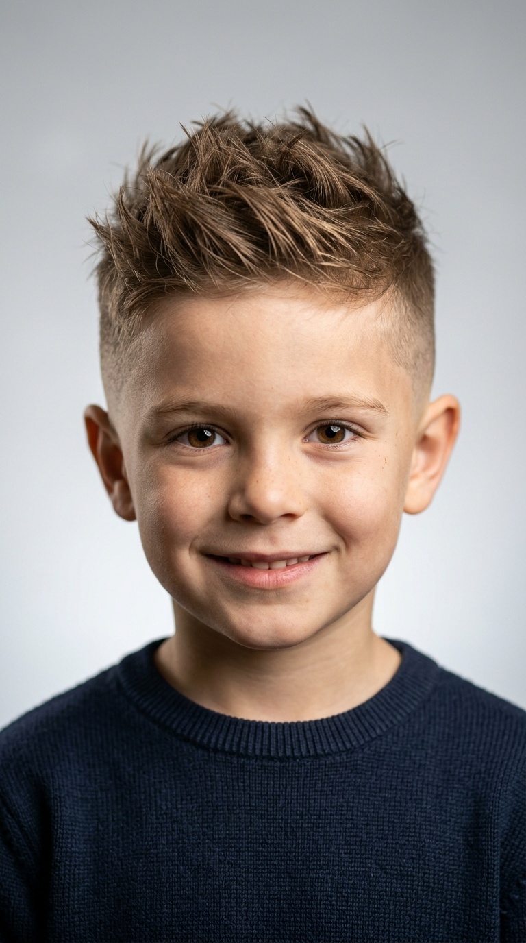 High Skin Fade with Spiky Top