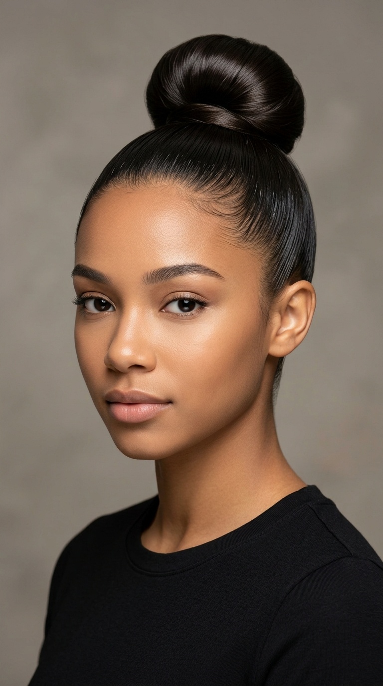 High Slicked Ballerina Bun