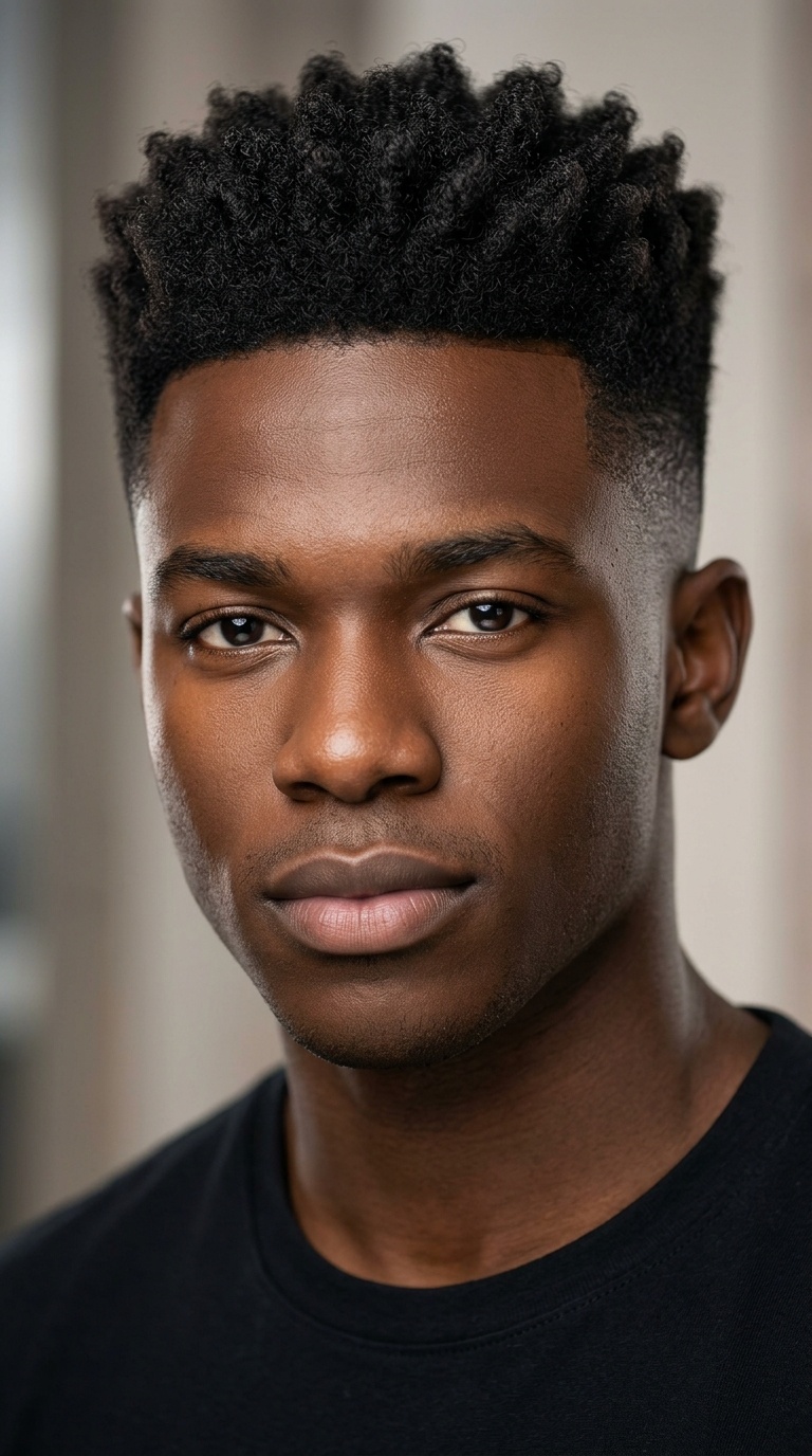 High Top Fade with Sponge Coils