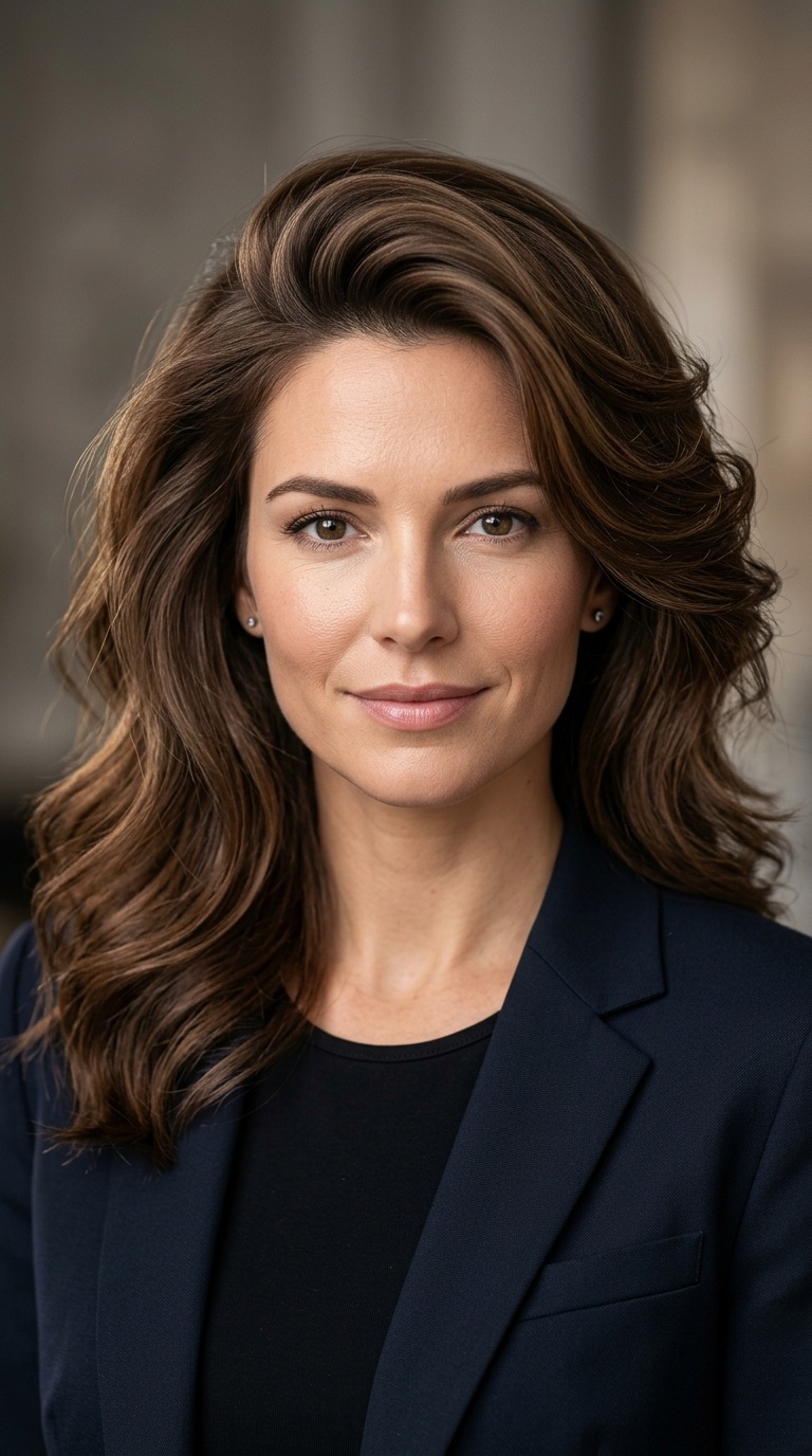 High-Volume Blowout with Side Part