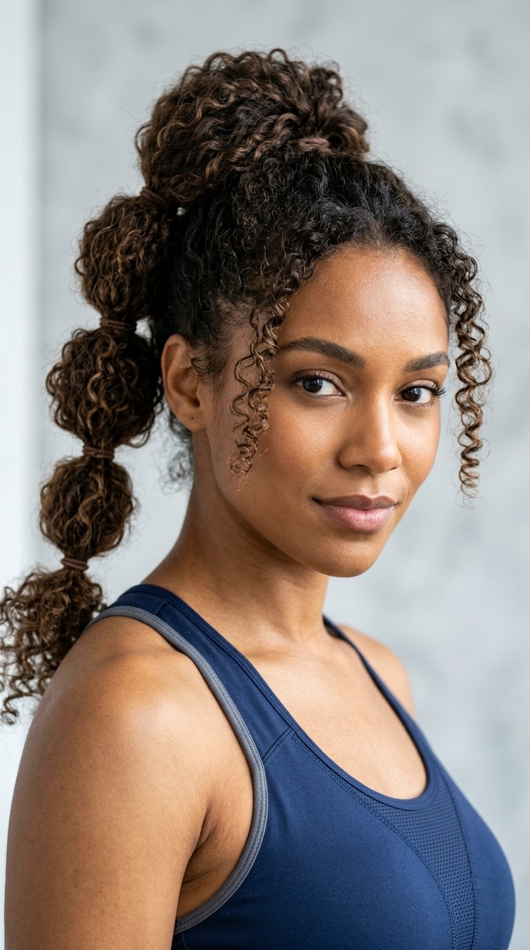 High-Volume Bubble Ponytail