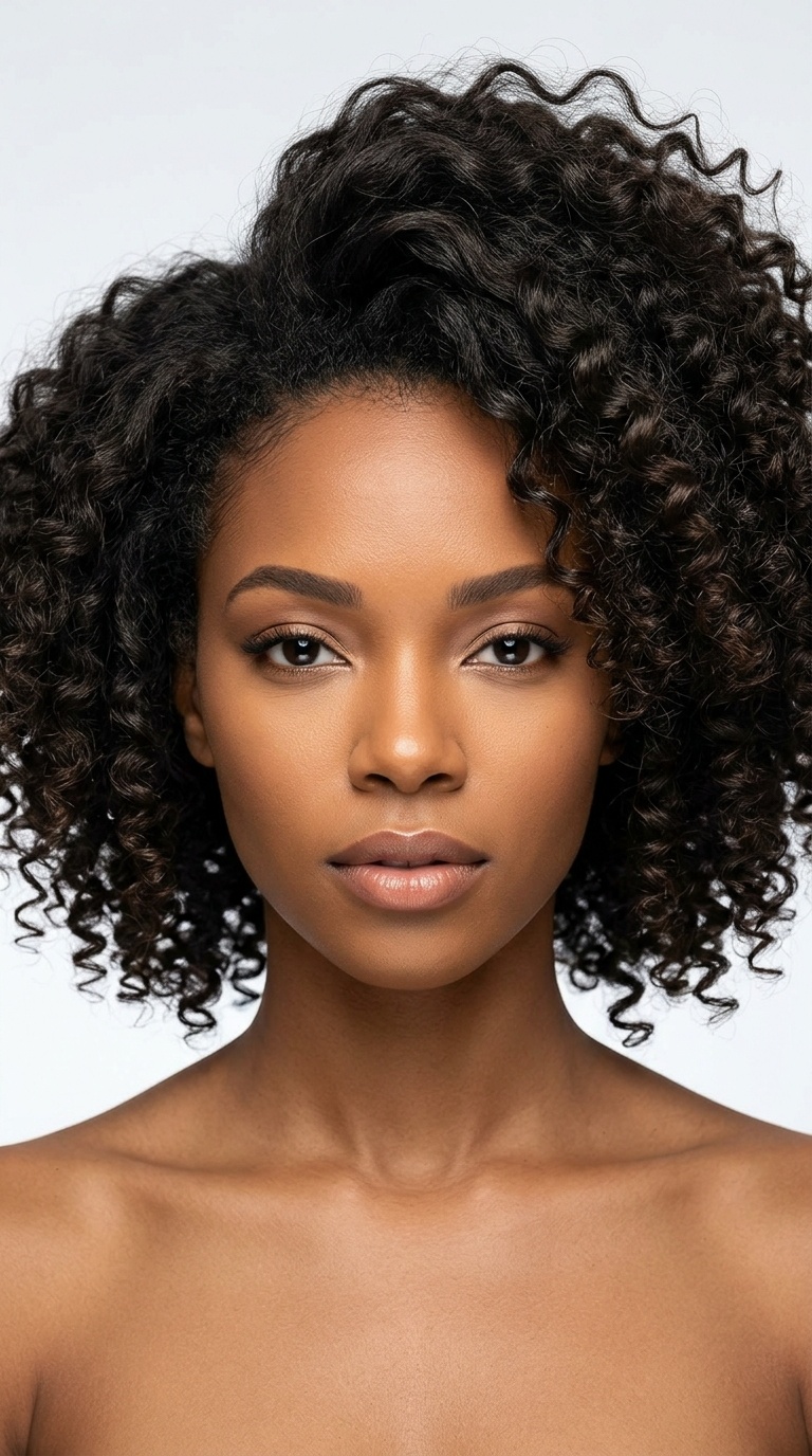 High-Volume Lob with Curly Ends