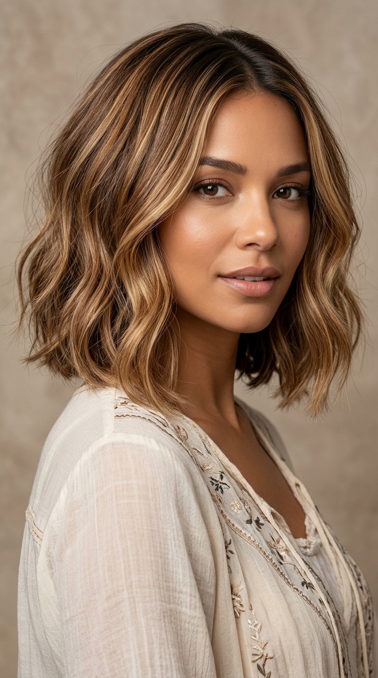 Highlighted Boho Lob
