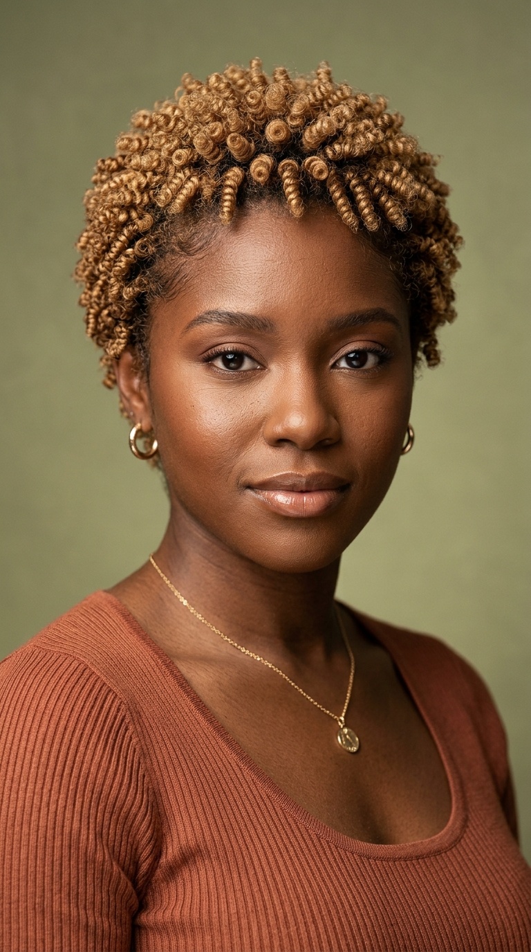 Honey Blonde Finger Coils